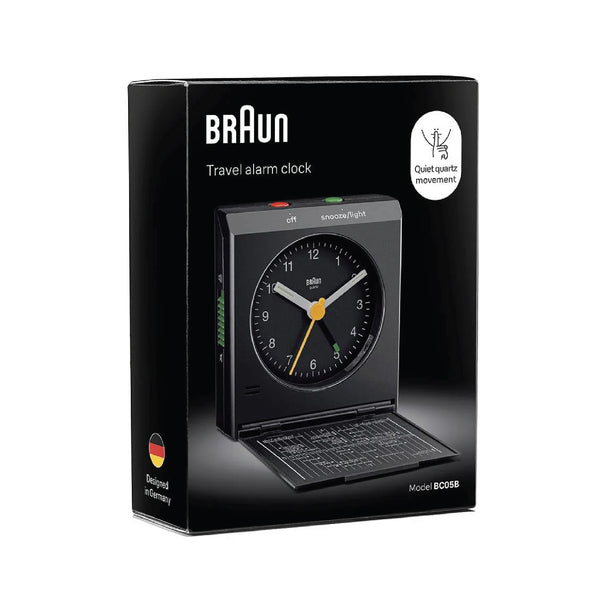 BC05 Braun Travel Analogue Alarm Clock 黑色