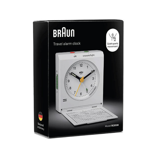 BC05 Braun Travel Analogue Alarm Clock 白色