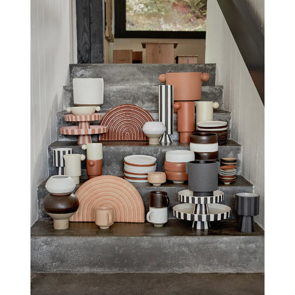 Hagi Bowl - White / Light Brown 手工碗 OYOY