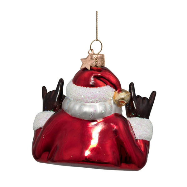 Red Opal Cool Santa Ornament Glass 玻璃聖誕掛飾