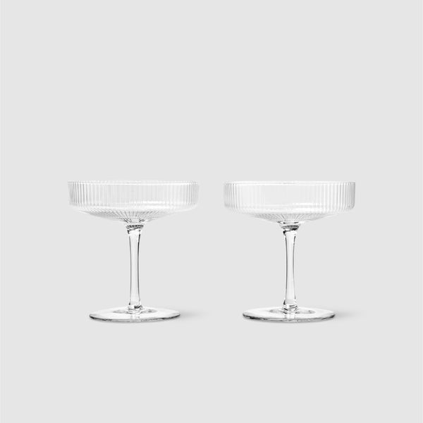 Ripple Champagne Saucers (set of 2) 香檳杯一套 Ferm Living