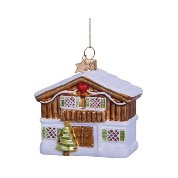 Ski Lodge Ornament Glass 玻璃聖誕掛飾