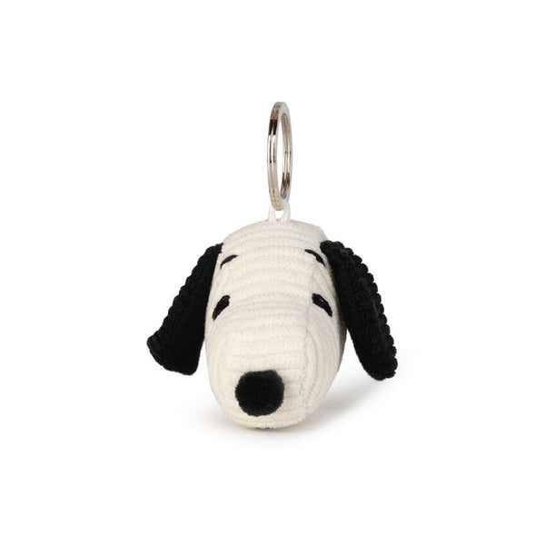 Snoopy Head Corduroy Cream Keychain
