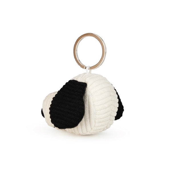 Snoopy Head Corduroy Cream Keychain