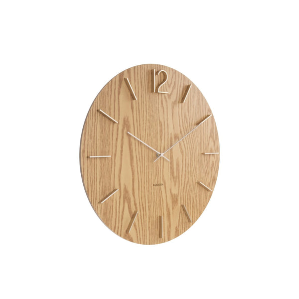 Wall Clock Meek - Light Wood 淺木鋼材刻度掛鐘 Karlsson