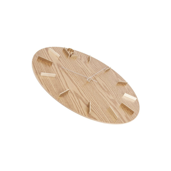 Wall Clock Meek - Light Wood 淺木鋼材刻度掛鐘 Karlsson