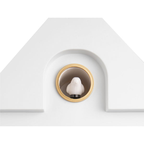 白色 Wall Clock Modern Cuckoo 搖擺布谷鳥掛鐘 ( 整點報時 )