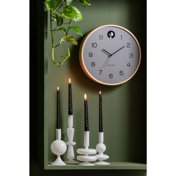 灰色 Wall Clock Natural Cuckoo 布谷鳥掛鐘 ( 整點報時 )