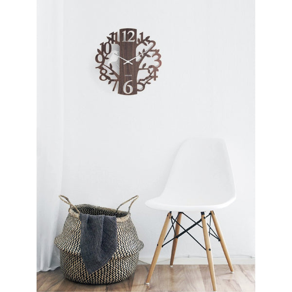 Wall Clock Woodpecker MDF - Dark Wood 啄木鳥掛鐘 Karlsson