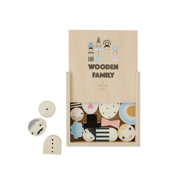 Wooden Family Bricks 積木擺設掛飾 OYOY