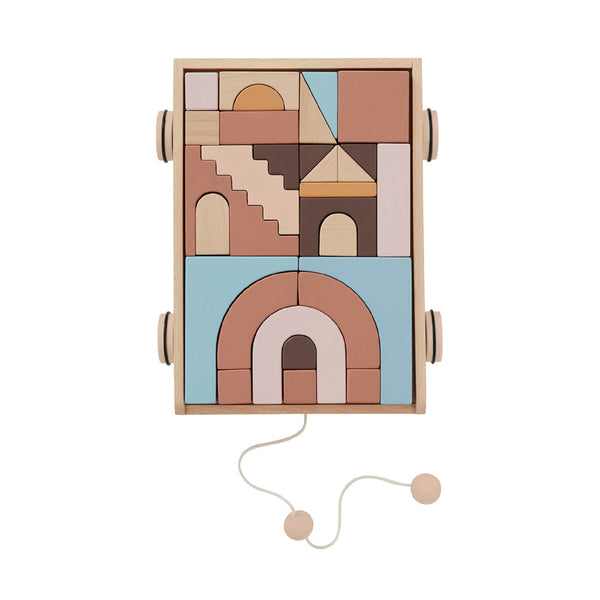 Wooden Rainbow Wagon With Blocks 小孩學習積木 OYOY