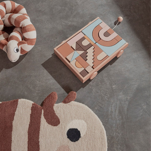 Wooden Rainbow Wagon With Blocks 小孩學習積木 OYOY