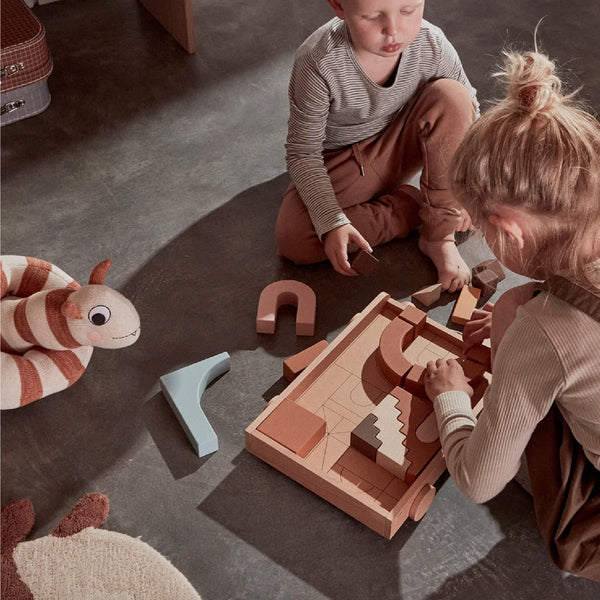 Wooden Rainbow Wagon With Blocks 小孩學習積木 OYOY