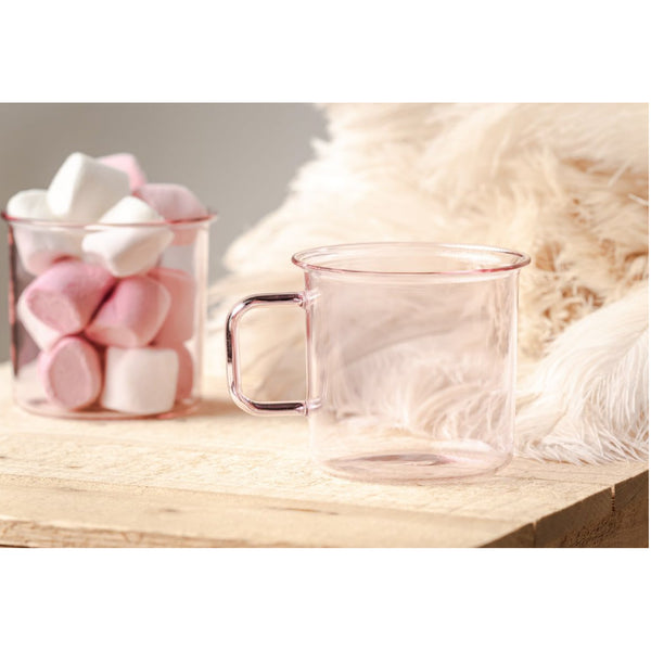 Borosilicate Glass Mug Pink 玻璃杯