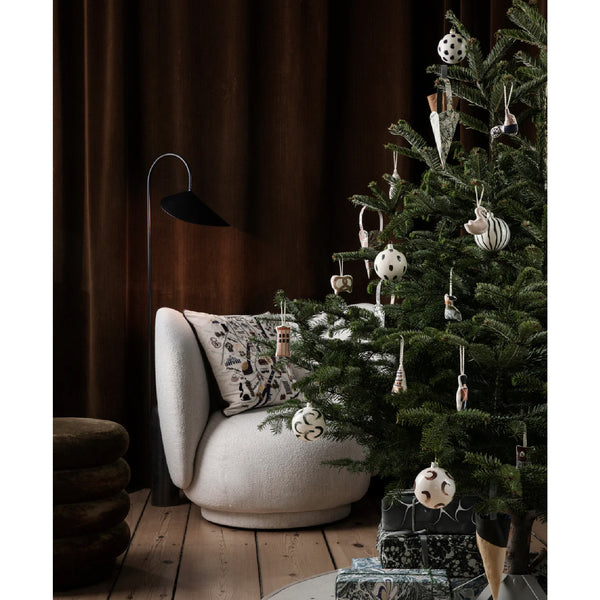 Copenhagen Embroidered Ornament Swan 天鵝刺繡聖誕掛飾 Ferm Living