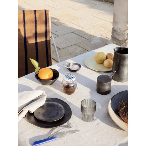 Flow Plate Large Yellow Speckle 手工陶瓷餐碟 大號 Ferm Living