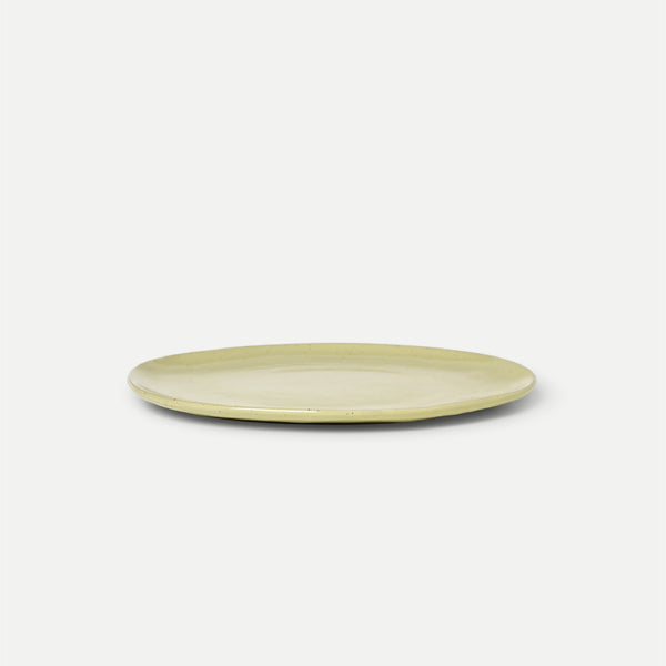 Flow Plate Large Yellow Speckle 手工陶瓷餐碟 大號 Ferm Living