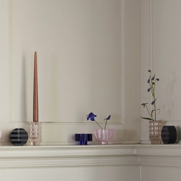 OYOY Graphic Candle Holder - Light Brown