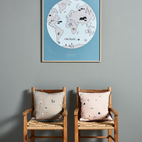 OYOY Happy Circus Cushion - Pale Rose