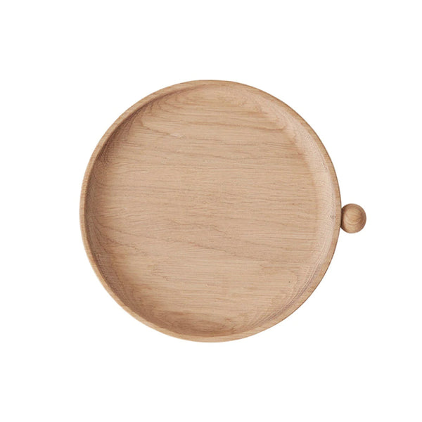Inka Wood Tray Round - Small Nature 橡木 托盤 OYOY