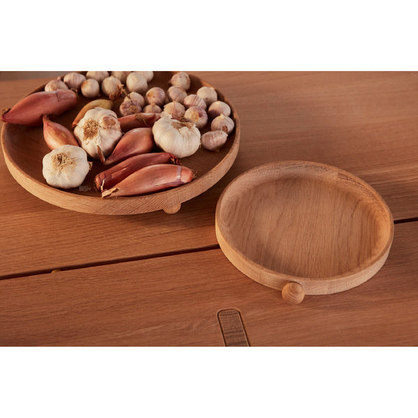 Inka Wood Tray Round - Small Nature 橡木 托盤 OYOY