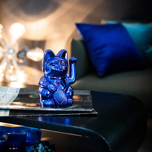 Lucky Cat Cosmic Edition Mars - Shiny Blue 星球系列幸運招財貓 - 地球 Donkey
