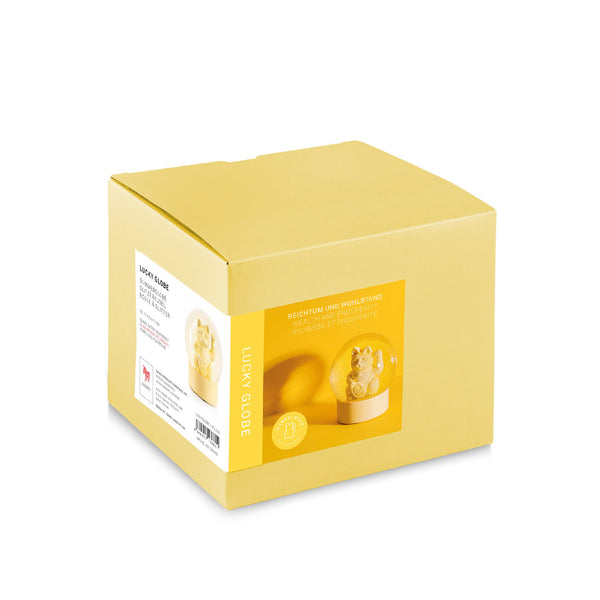 Lucky Cat Snow Globe Yellow 黃色招財貓水晶球