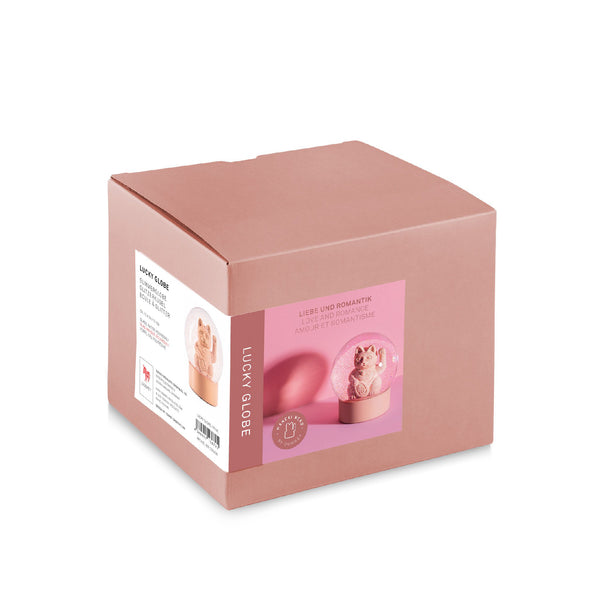 Lucky Cat Snow Globe Pink 粉紅招財貓水晶球