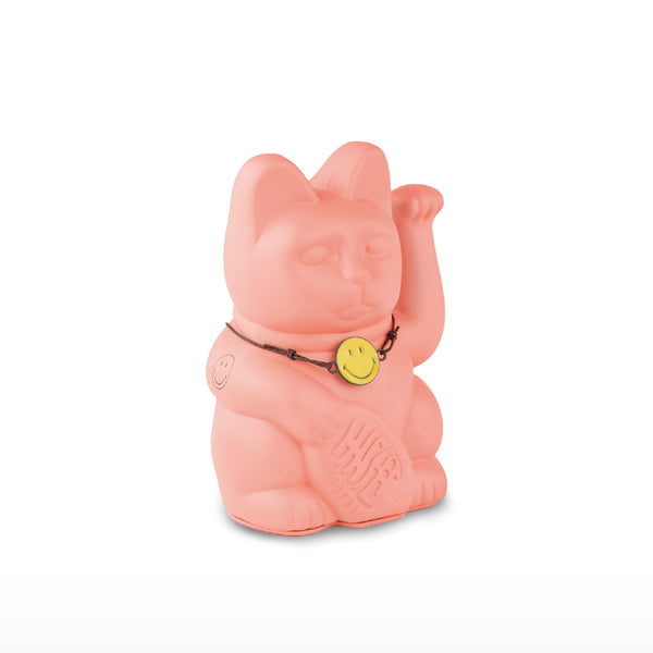 SMILEY® Lucky Charm Cat Peach 招財貓 笑臉合作款 Donkey