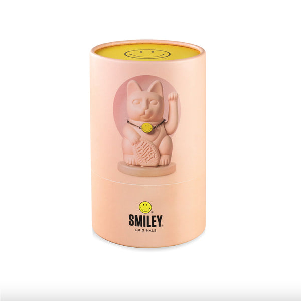 SMILEY® Lucky Charm Cat Peach 招財貓 笑臉合作款 Donkey