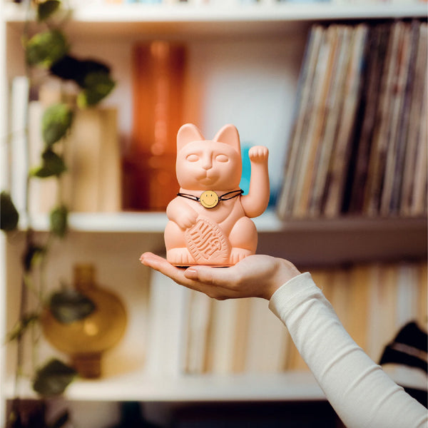 SMILEY® Lucky Charm Cat Peach 招財貓 笑臉合作款 Donkey