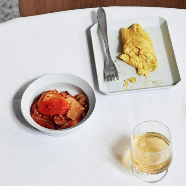 TY Round Plate Gray 有田燒深餐碟 1616 / arita japan