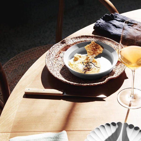 TY Round Plate Gray 有田燒深餐碟 1616 / arita japan