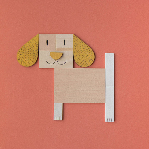 The Fox and The Mouse 小孩學習積木玩具 Londji