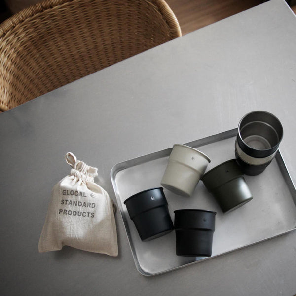 TSUBAME Stacking Cup - Olive 不銹鋼 露營水杯 Glocal Standard Products