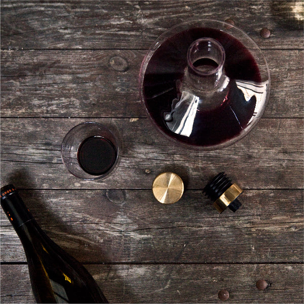 Menu Wine Breather Smoke/Brass