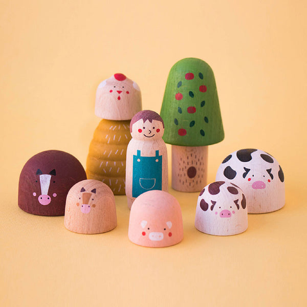 Wooden World Farm 積木玩具擺設 Londji
