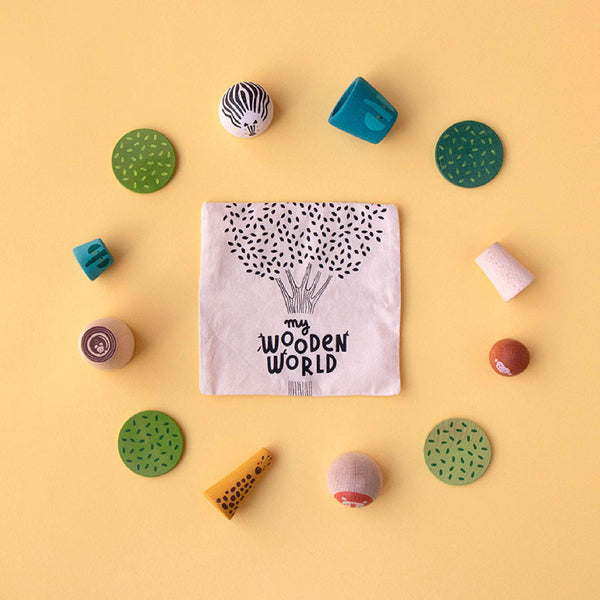 Wooden World Savanna 積木玩具擺設 Londji