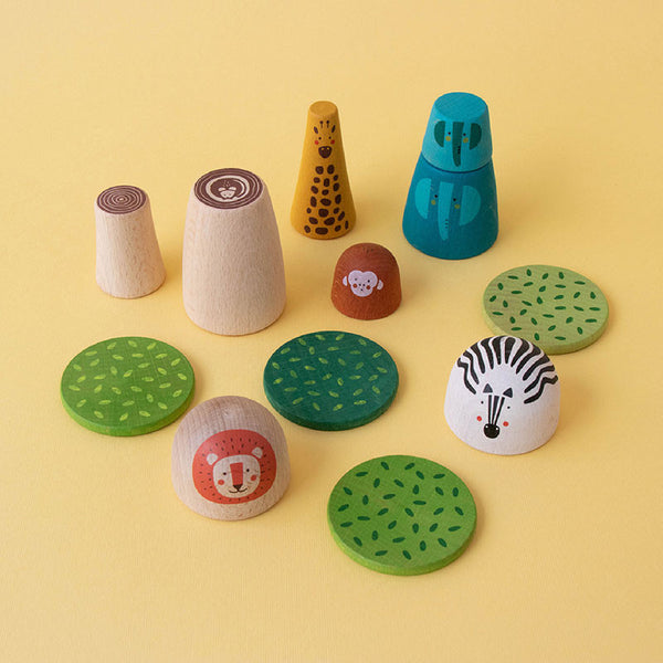 Wooden World Savanna 積木玩具擺設 Londji