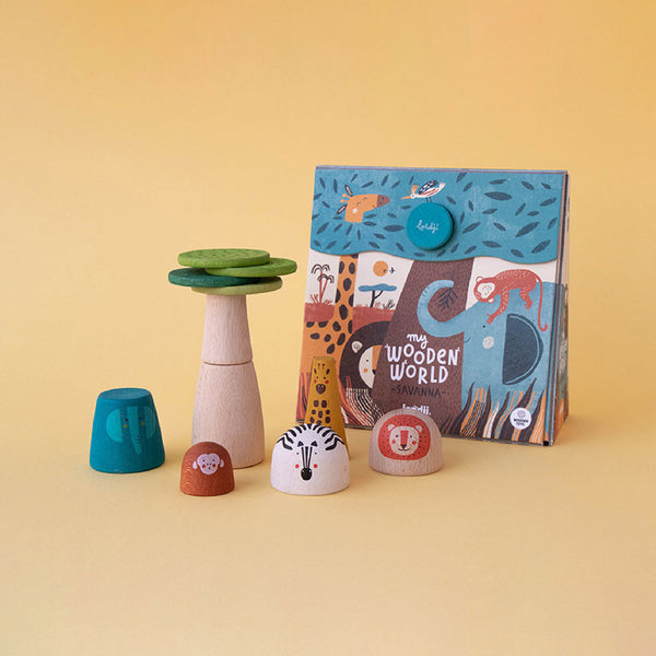 Wooden World Savanna 積木玩具擺設 Londji