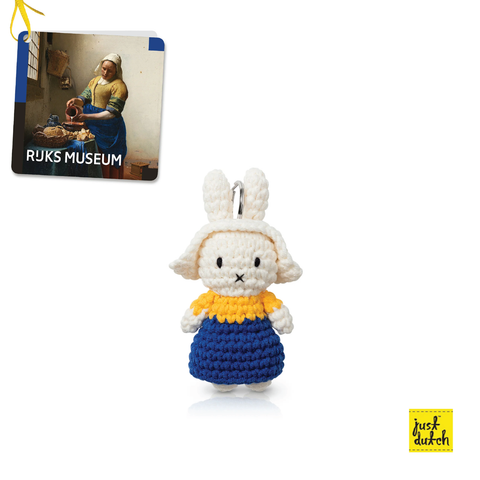Miffy Key Hanger - Milkmaid Dress 手工鈎編公仔鑰匙圈