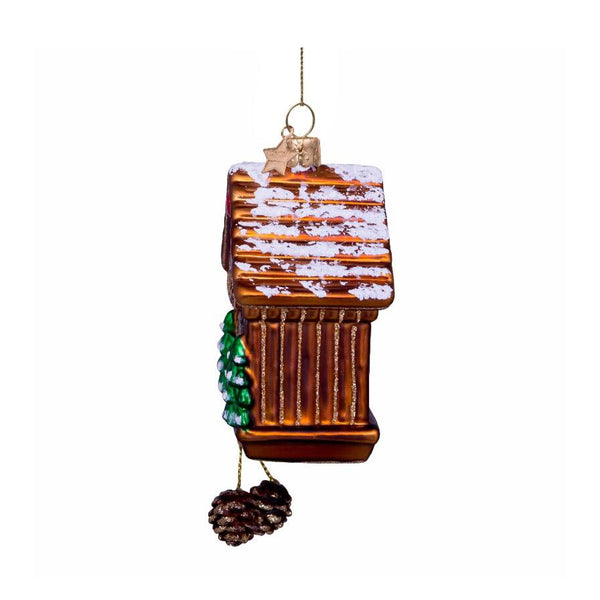 Brown Cuckoo Clock Ornament Glass 玻璃掛飾