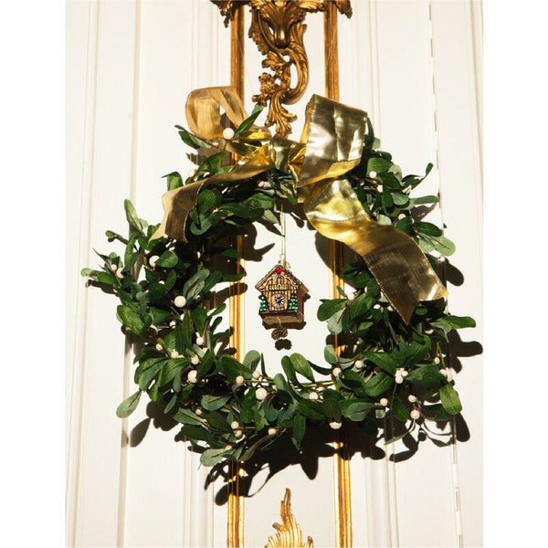 Brown Cuckoo Clock Ornament Glass 玻璃掛飾