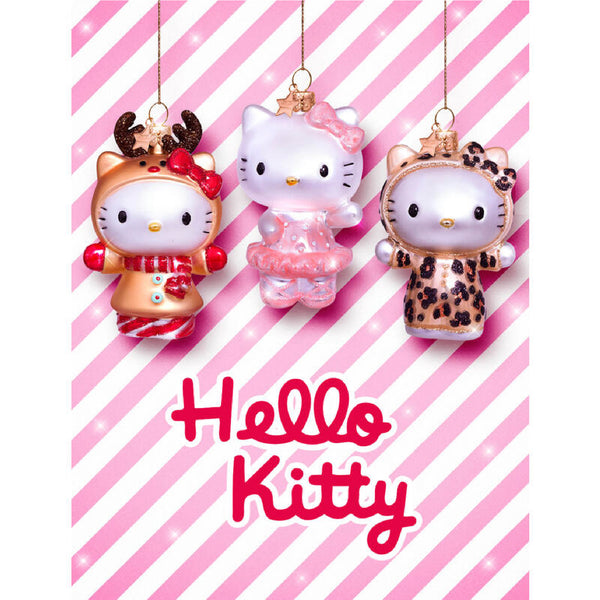 Hello Kitty Reindeer Ornament Glass 玻璃掛飾