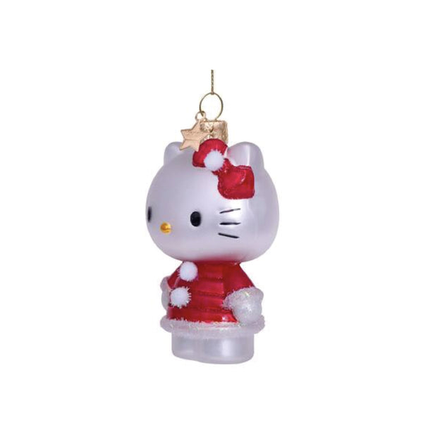 Hello Kitty With Xmas Dress Ornament Glass 玻璃聖誕掛飾