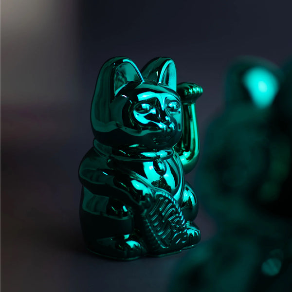 Lucky Cat Cosmic Edition Uranus - Shiny Teal 星球系列幸運招財貓 - 天王星