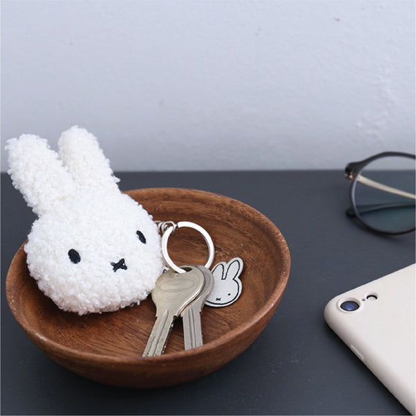 Miffy Flat Keychain Tiny Teddy Cream