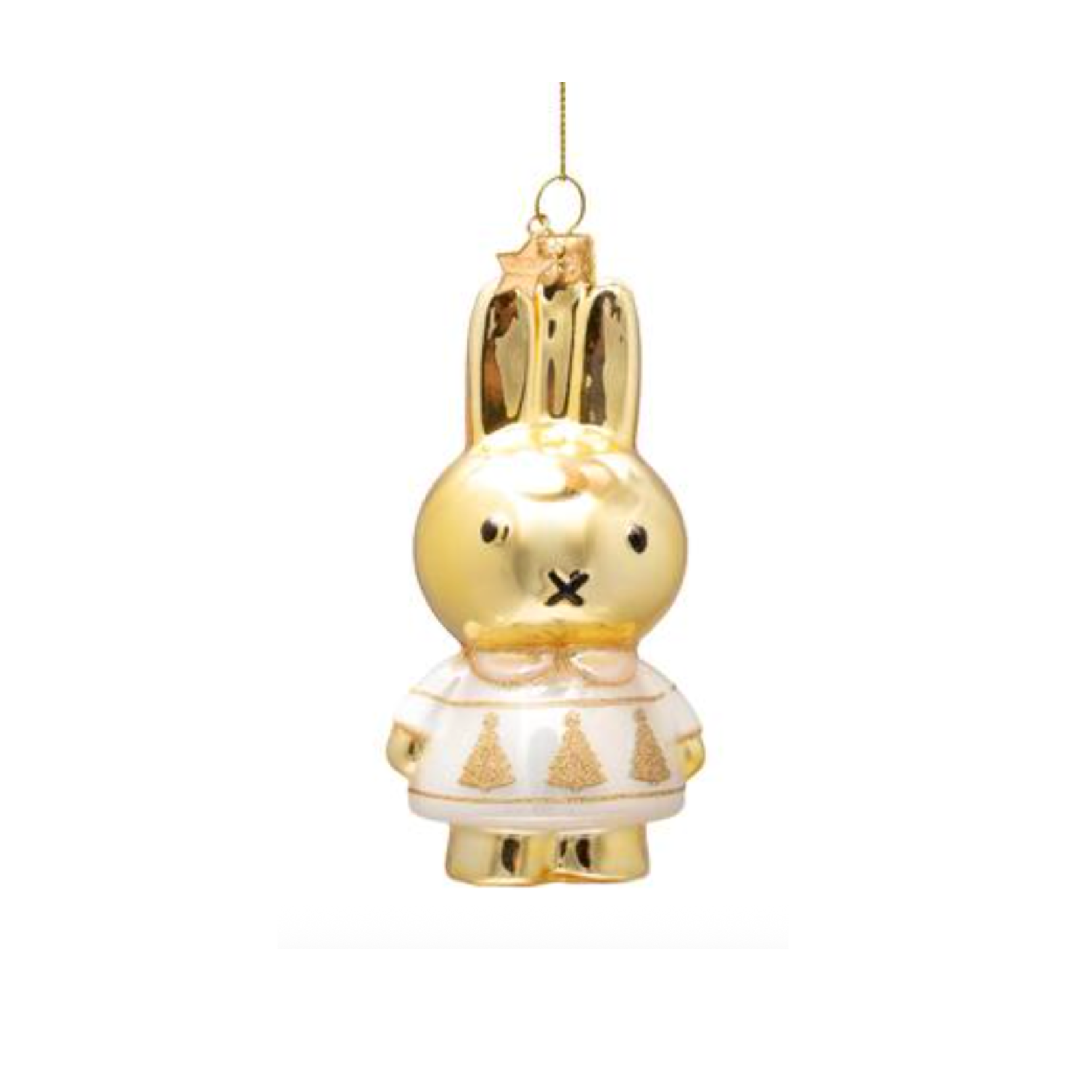 Miffy Gold Xmas Tree Dress Ornament Glass 玻璃掛飾