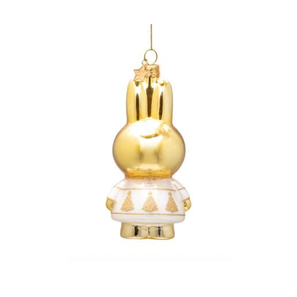 Miffy Gold Xmas Tree Dress Ornament Glass 玻璃掛飾