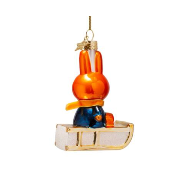Miffy On Sleigh Ornament Glass 玻璃掛飾